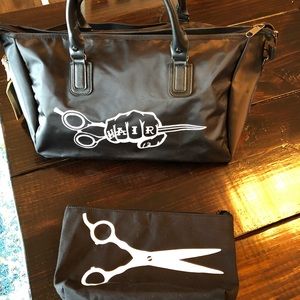 Hairstylist duffle bag and pouch